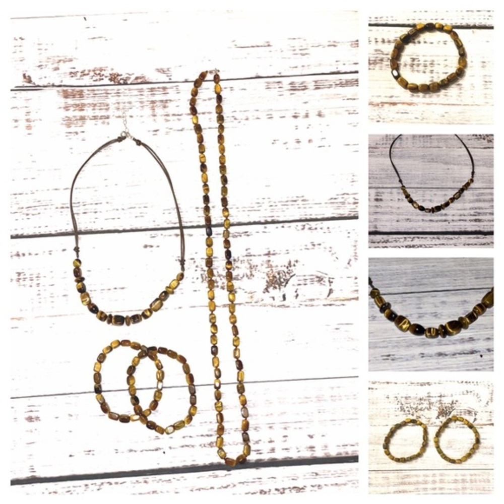 Brown beaded set